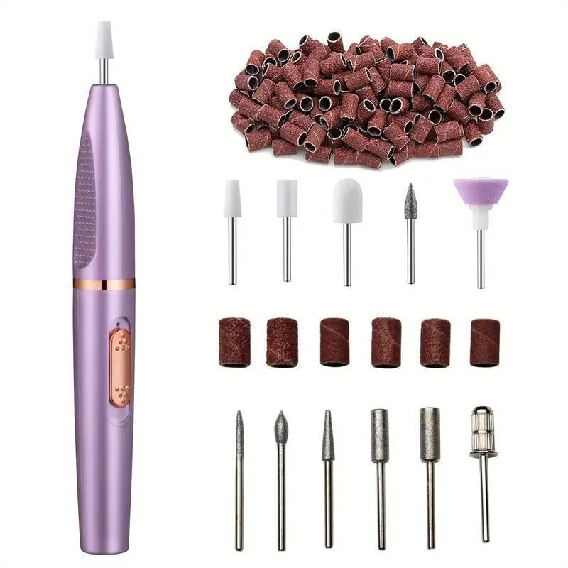 Electric Nail Drill Kit, 1 Set Portable Nail Polisher with Accessories, Professional Nail Drill Machine for Home & Salon Use