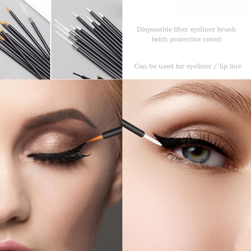 300pcs Disposable Makeup Tool Kit,Brow brush Mascara brush Lip Applicators Eyeshadow applicators Eye liner brush, Makeup Disposable Accessories With Organizer Box