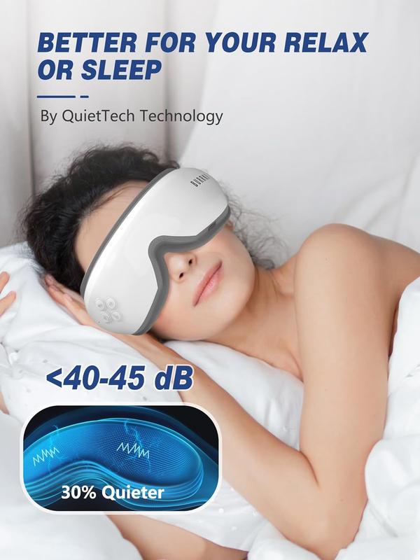 Eye Massager with Heat and Bluetooth Music - Rechargeable Electric Eye Massage Mask  - Gift for Mom and Dad.Mother's Day gift heated eyemassager