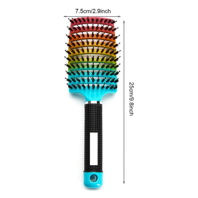 Professional Comb Curved Ventilation Brush for Men and Women, Heatless Paddle Smoothing Brush for Quick Blow Drying Of Wet Hair for Fluffy Styling, Hair Cleansing