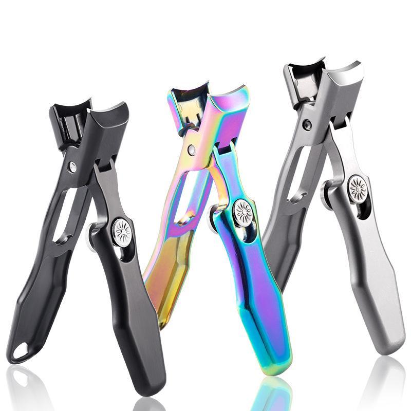 Stainless Steel Nail Clipper, Large Opening Anti-splash Nail Clipper, Flat Nail Clipper, Thick Hard Nail Special Nail Tools, Christmas Gift