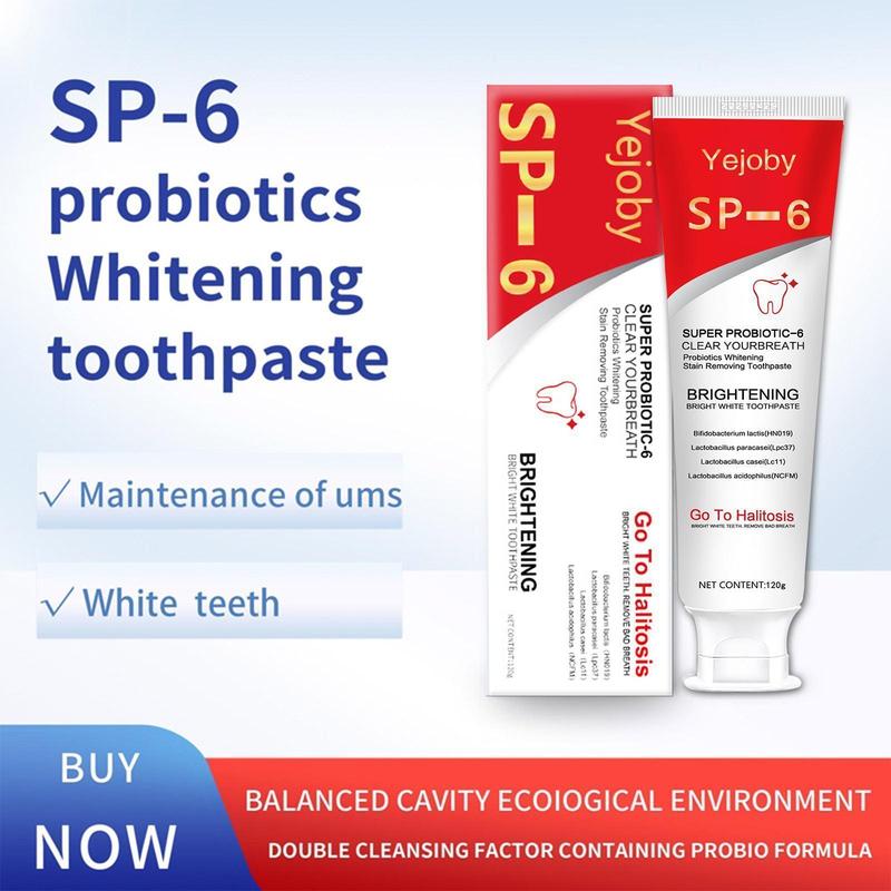 [90% People Choose] Probiotic Sp-6 Toothpaste, Sp-6 Brighten Toothpaste, SP 6 Toothpaste,Fresh Breath, Sp-6 Toothpaste 4.2 oz