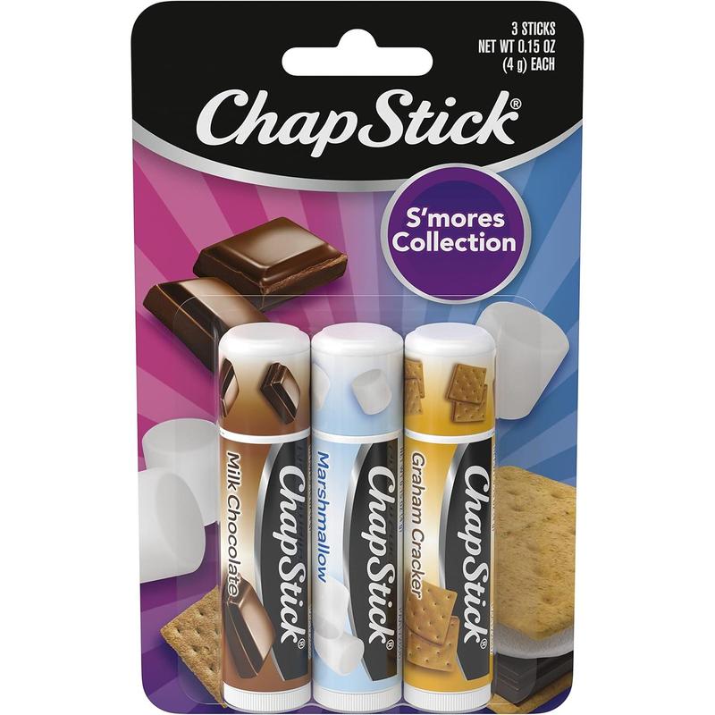 ChapStick S'more Collection Variety Pack Lip Balm Tube, Lip Care, 0.15 Ounce (Pack of 3)