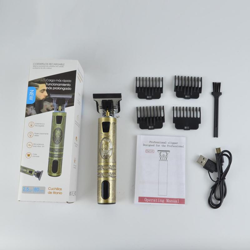 Electric Hair Clipper Set with LED Display, Cordless Hair Clipper & Limit Combs & Brush for Winter & New Year Gift, Hair Styling Tools for Men, Christmas Gift, Stocking Fillers, Winter Gift, Christmas Essentials