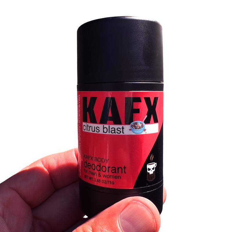 KAFX Body Citrus Blast Coffee Infused Natural Deodorant Organic Fruity Body Care Coconut