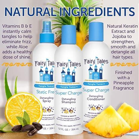 Fairy Tales Tangle Tamer Detangling Spray - Ultra Moisturizing and Anti Frizz Protection - Paraben Free, Sulfate Free - 12 Oz