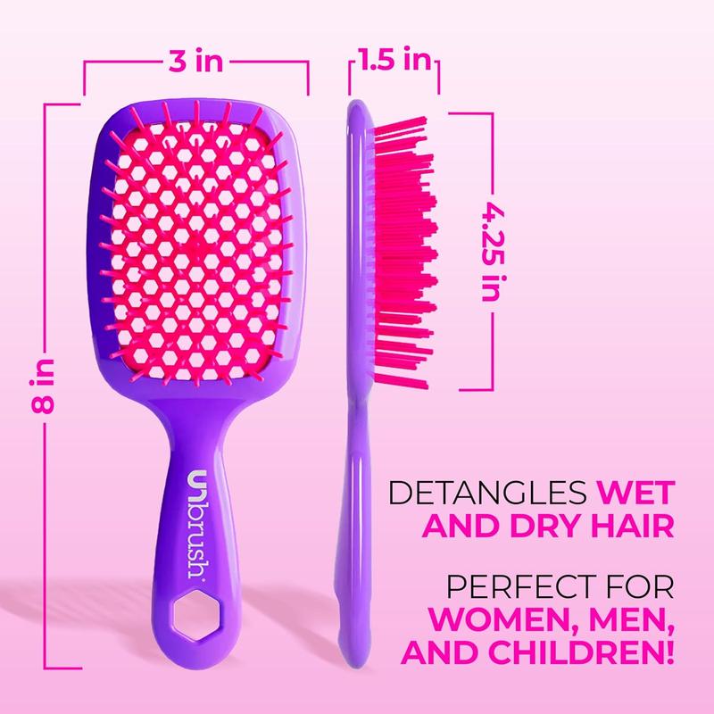 UNbrush Detangling Hair Brush & UNbrush Mini Detangling Hair Brush Set (2 brushes)