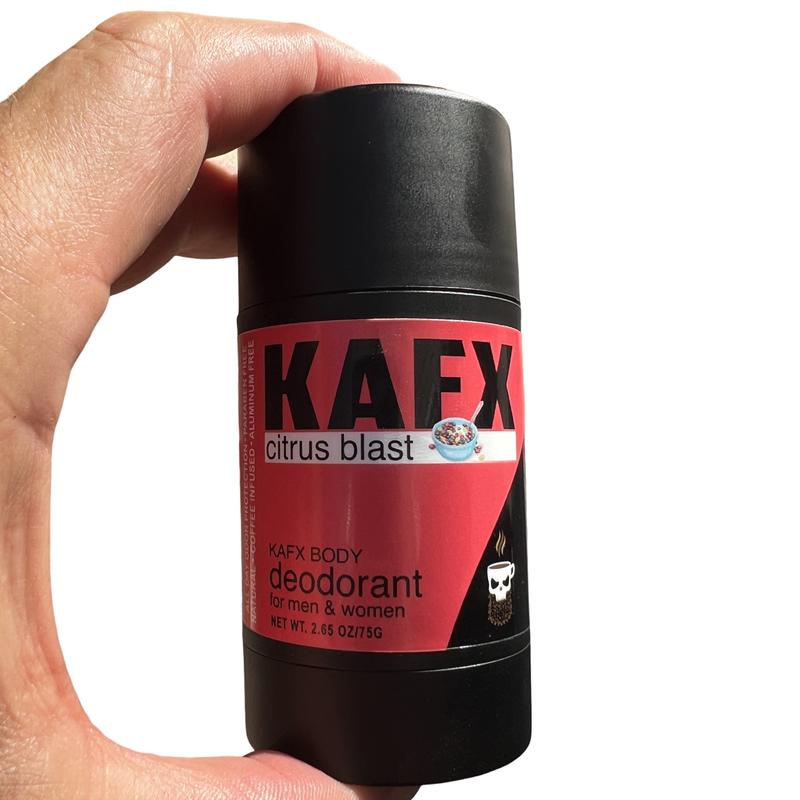 KAFX Body Citrus Blast Coffee Infused Natural Deodorant Organic Fruity Body Care Coconut