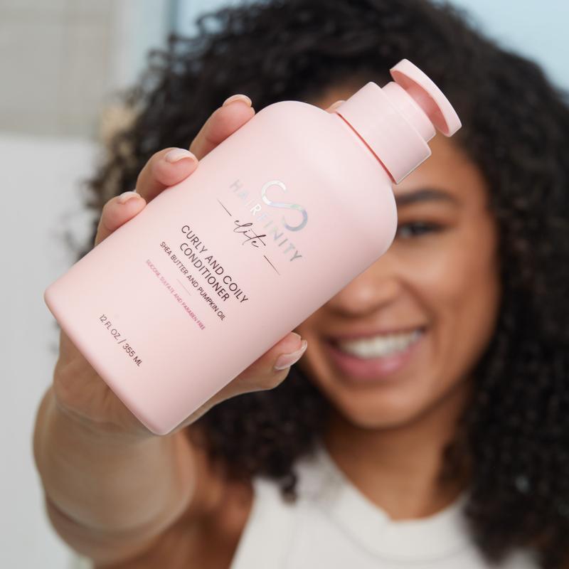 Curly and Coily Conditioner with Shea Butter and Pumpkin Oil - Customizable Formula for Ultimate Hair Health & Frizz Control