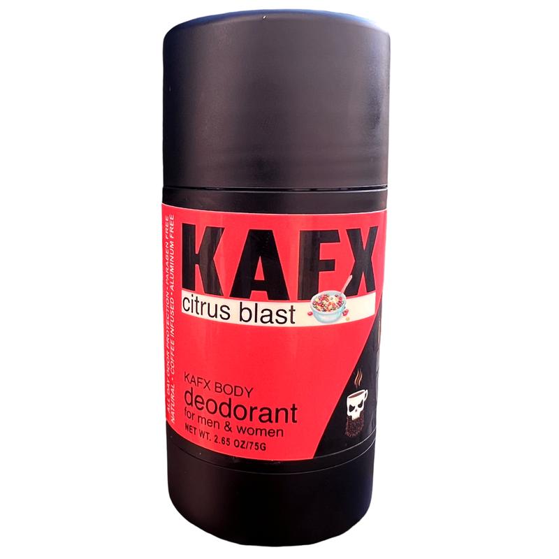 KAFX Body Citrus Blast Coffee Infused Natural Deodorant Organic Fruity Body Care Coconut