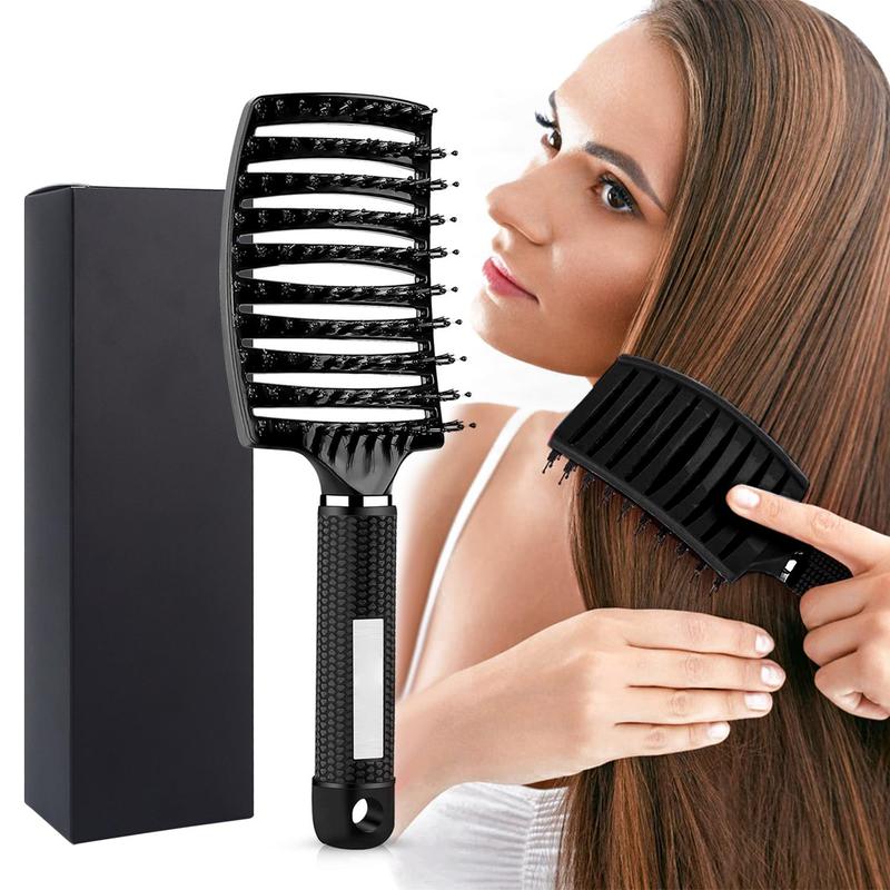 Professional Comb Curved Ventilation Brush for Men and Women, Heatless Paddle Smoothing Brush for Quick Blow Drying Of Wet Hair for Fluffy Styling, Hair Cleansing