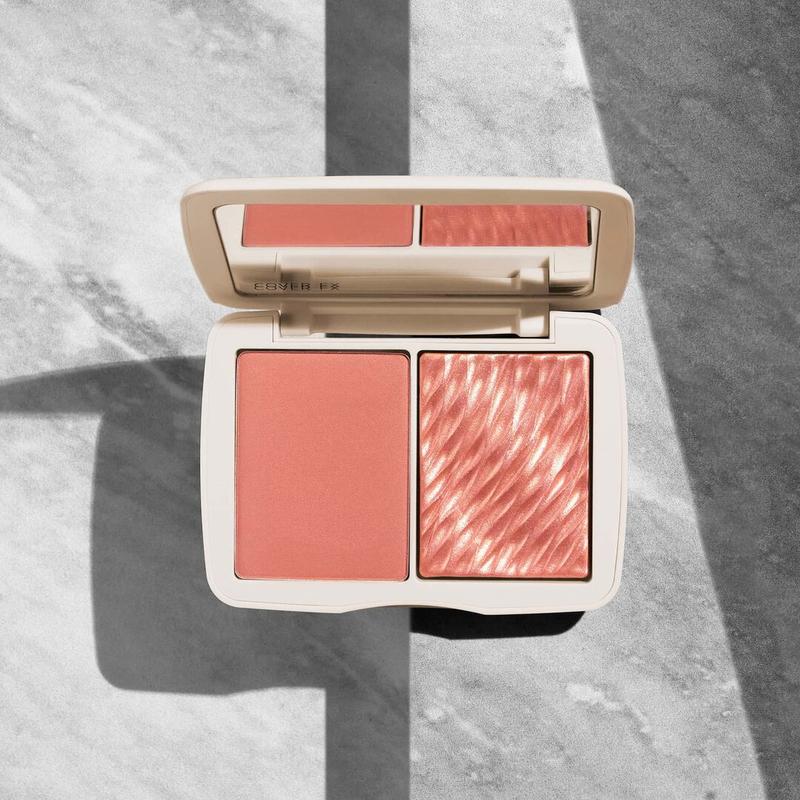 Monochromatic Cheek Duo Blush - Matte & Shimmer Powder Blush Makeup Matte