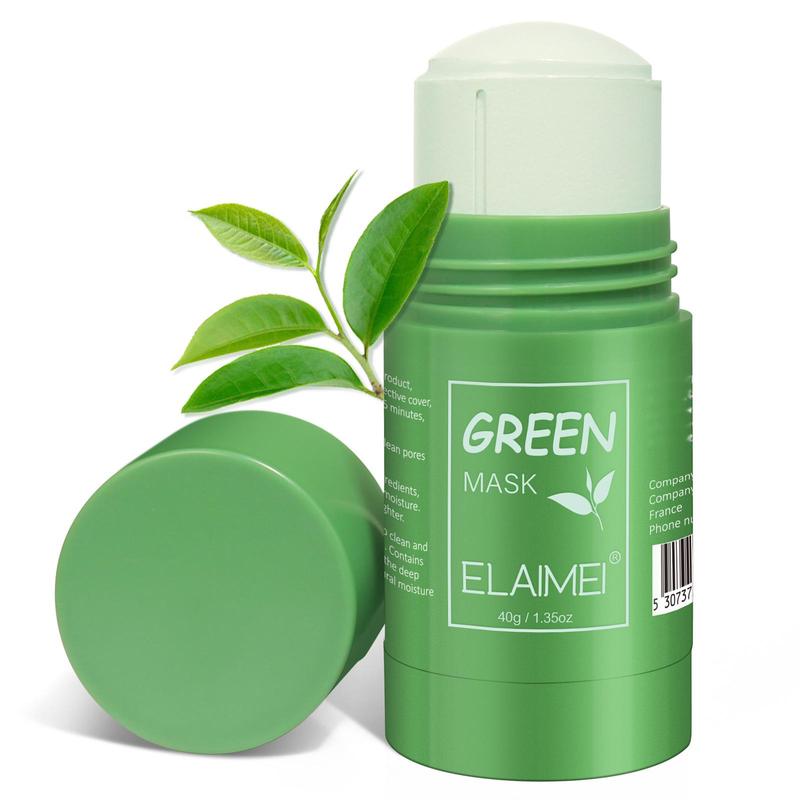 ELAIMEI Green Tea Clay Stick for Face – Blackhead Remover Mask with Green Tea Extract, Deep Pore Cleansing & Hydration, Improves Complexion for Men & Women, Skincare, Skin Repair