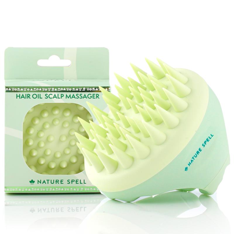 Nature Spell Scalp Massager - Gentle Silicone Scalp Massager for Healthy Growth and Shine - Hair Oil Applicator