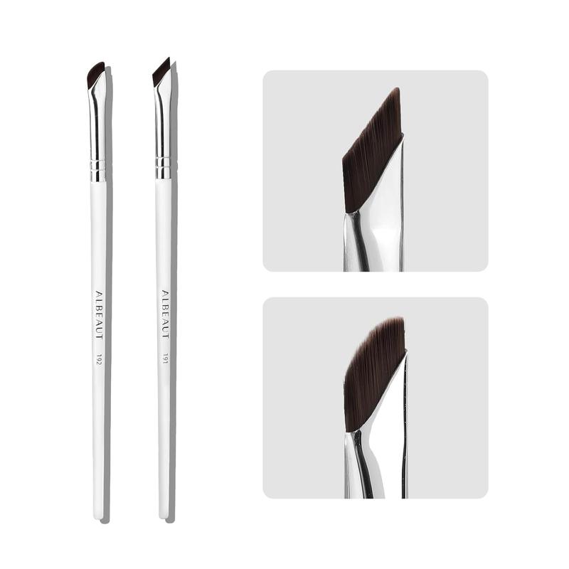 Albeaut Eyeliner Brow Brush Angled Thin Gel Liner Makeup Brush Fine Point Eyebrow Brushes Flat Brow Tint Brush Kit Applicator Tool