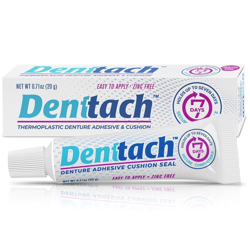 Denttach Denture Adhesive, Thermoplastic Denture Adhesive, Cushion and Reliner, Comfortable, Secure Denture Grip for Up to 7 Days, Non Glue, Zinc Free, Long...