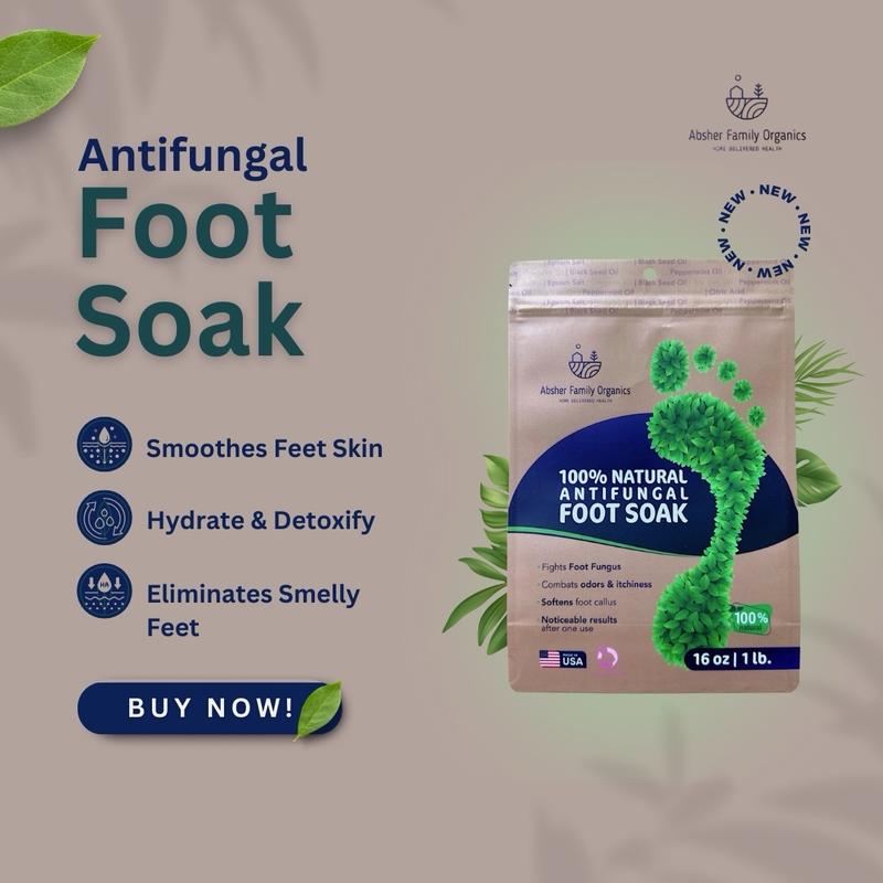 100% Natural Antifungal Foot Soak for Fungus, Odor & Softening - Beauty & Personal Care Therapy