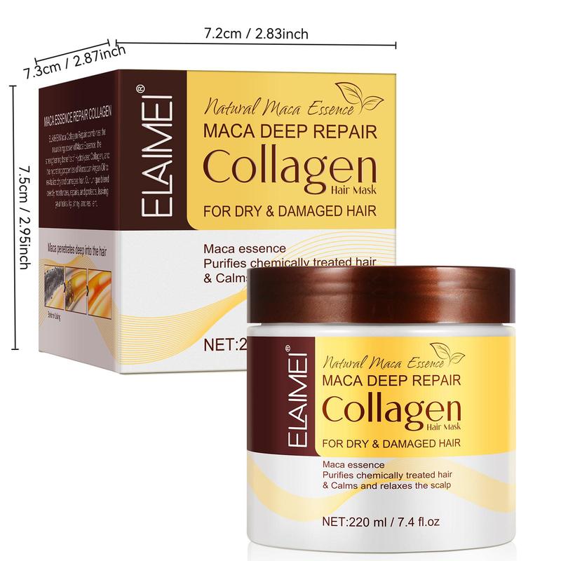 Collagen Hair Mask, Deep Moisturizing Hair Mask, Hair Care & Styling Product for Women & Men, Suitable for All Hair Types