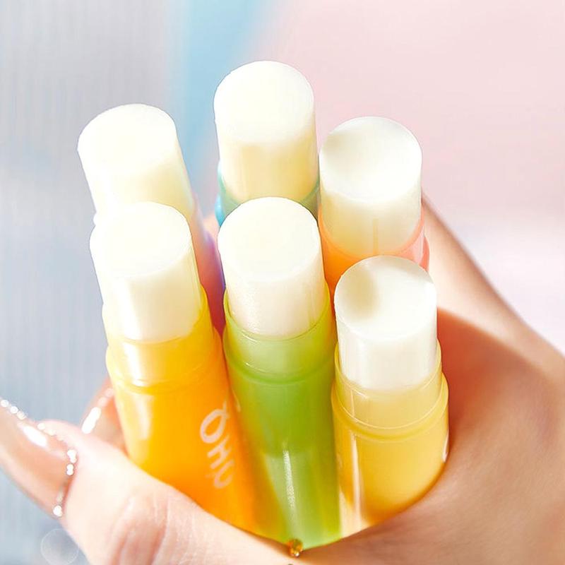 Moisturizing Lip Balms, 6 Counts set Hydrating Lip Glaze Stick, Nourishing Lip Care Lipsticks for Dry Lips, Multi-use Lip Moisturizer, Lip Care Products