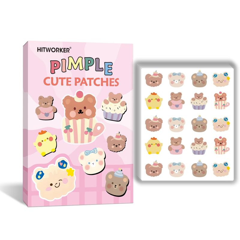 Cute Animals Pattern Acne Care Patches, 80pcs box Gentle Acne Cover Patches, Moisturizing Skin Care Product for Women, Christmas Gift