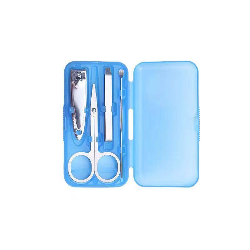 Portable Nail Clipper Set with Storage Box, 4pcs Stainless Steel Cutics Manicure Pedicure Nail Art Tool, Nail Care Tool