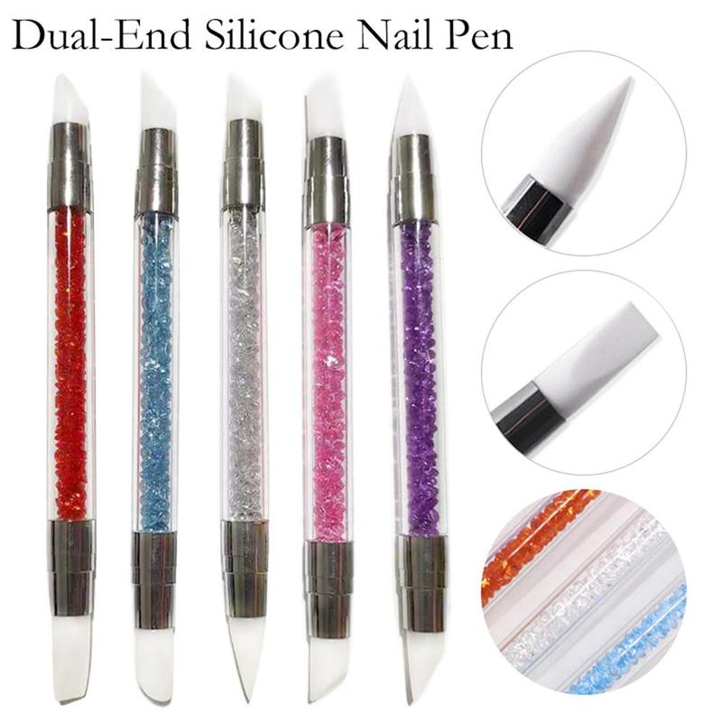 Nail Art Silicone Sculpture Pen, Dual-End Dotting Drawing Painting Pen, Nail Art Brushes Dotting Tools, Manicure Accessories, Nail Art & Nail Care