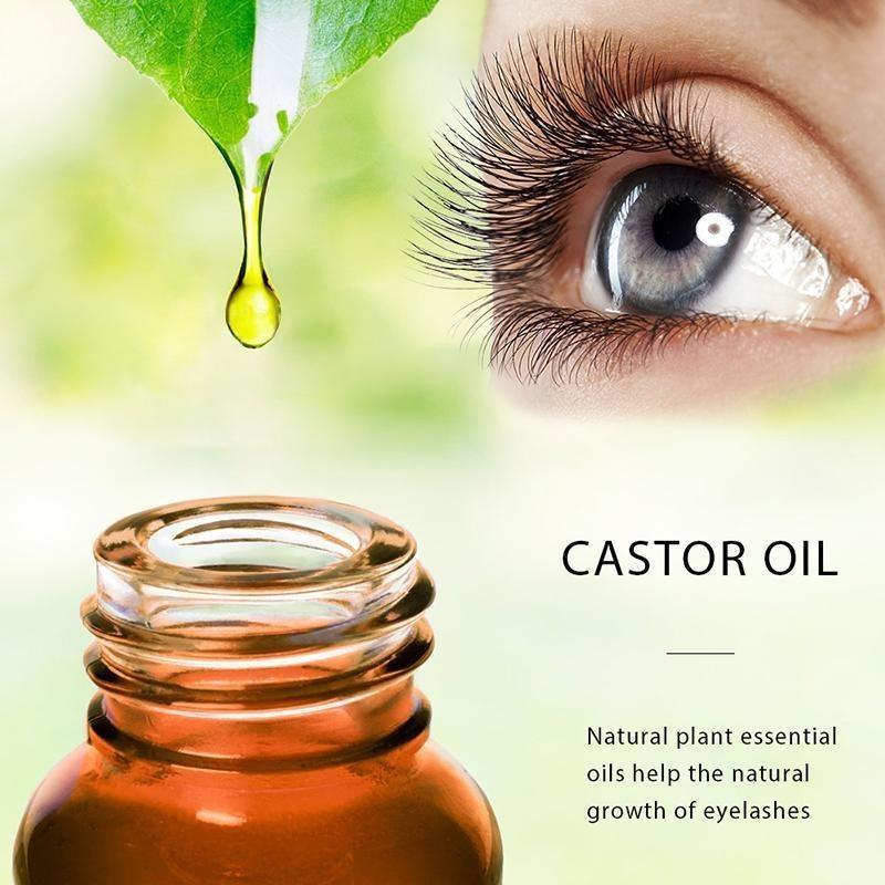 10ml Eyelash Serum,  Natural Castor Oil, Professional Cold Pressed Eye Lash Extensions Product for Women & Girls Skin Care Comfort