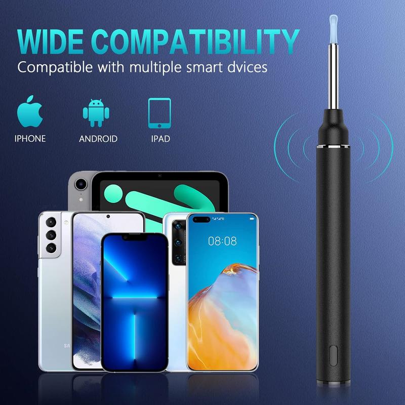 Ear Wax Removal, Ear Cleaner with 1920P HD Camera and Light with 8 Pcs, Earwax Remover for iPhone, iPad, Android Phones