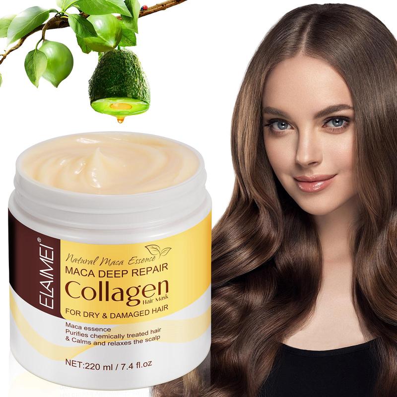 Collagen Hair Mask, Deep Moisturizing Hair Mask, Hair Care & Styling Product for Women & Men, Suitable for All Hair Types