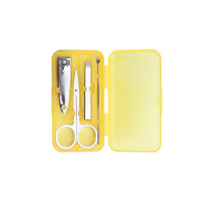 Portable Nail Clipper Set with Storage Box, 4pcs Stainless Steel Cutics Manicure Pedicure Nail Art Tool, Nail Care Tool