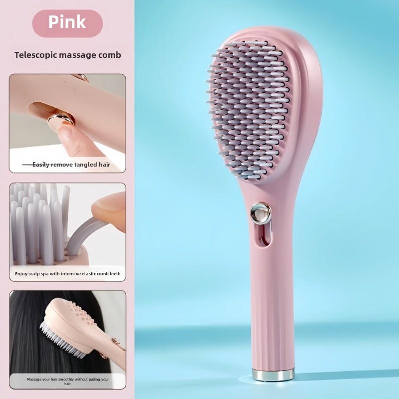 Retractable Comb, Magic Massage Comb, Scalp & Flyaway Hair Cleaning Comb, Anti-static, Hair-friendly, Scalp Volumizing, Portable for Home Use.