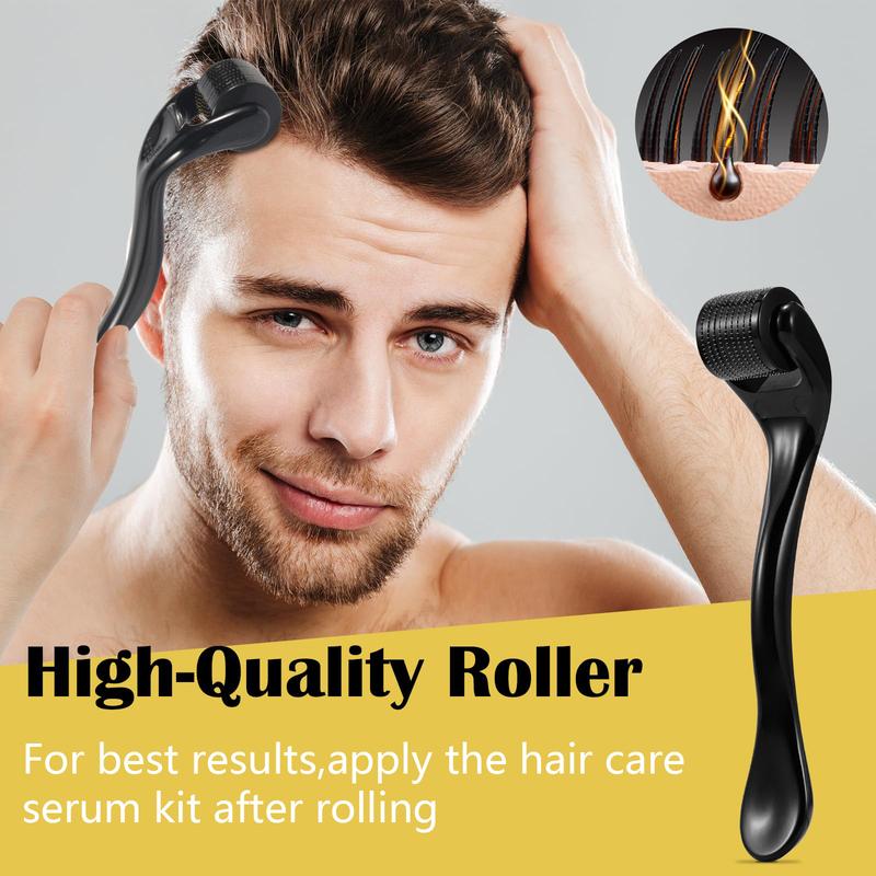 Sefudun 5% Minoxidil Hair Serum (60ml) with Hair Roller Set, Thickens & Strengthens Hair, Suitable for Thanksgiving Christmas Gift