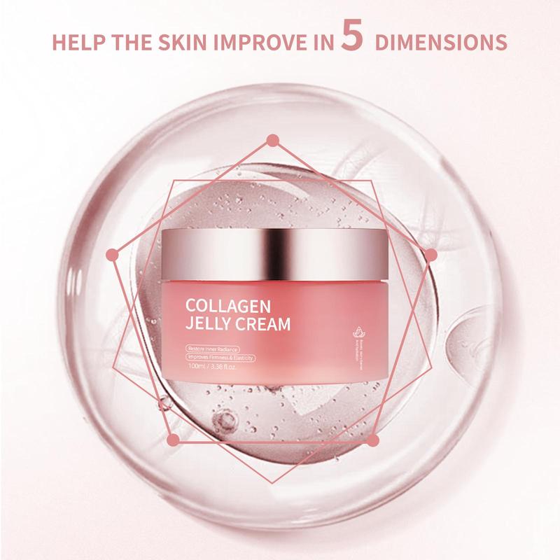 Collagen Jelly Cream for Face Care, Moisturizing & Nourishing Facial Skin Care Cream, Hydrating Skin Care Product for Women & Men, Christmas Gift