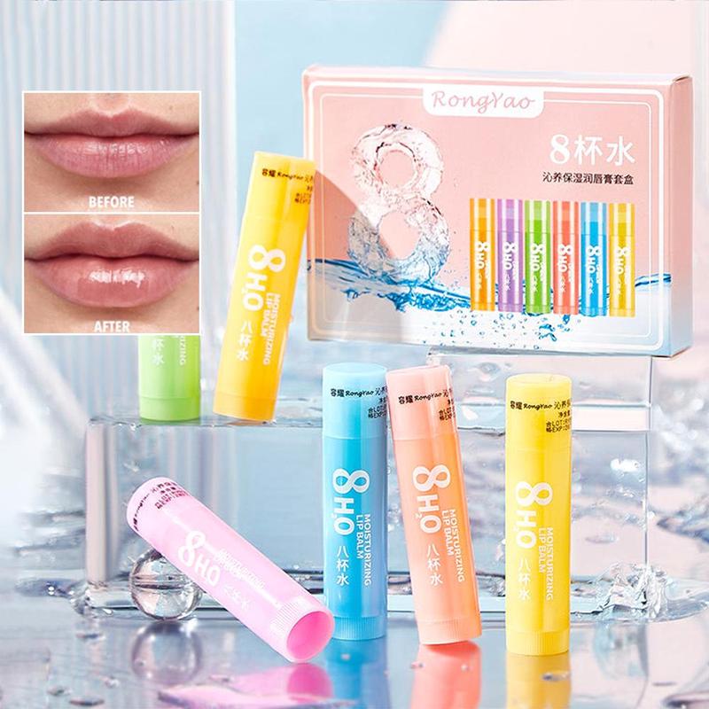 Moisturizing Lip Balms, 6 Counts set Hydrating Lip Glaze Stick, Nourishing Lip Care Lipsticks for Dry Lips, Multi-use Lip Moisturizer, Lip Care Products