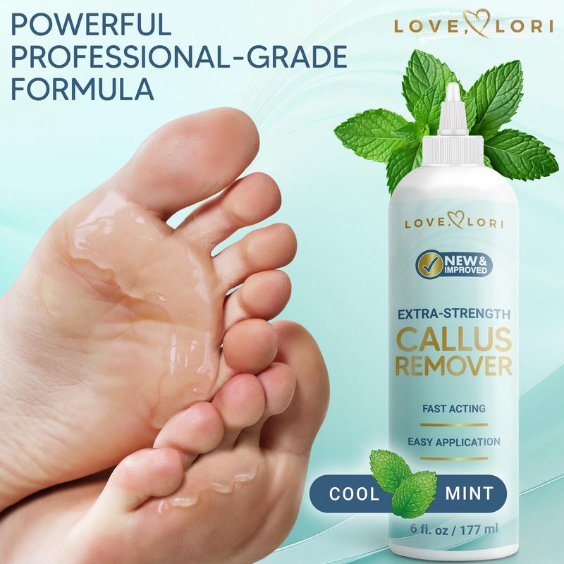 Callus Remover for Feet (Extra Strength) Foot Scrubber for Dead Skin Callus Gel - Professional Pedicure Foot Spa Essential, 6oz