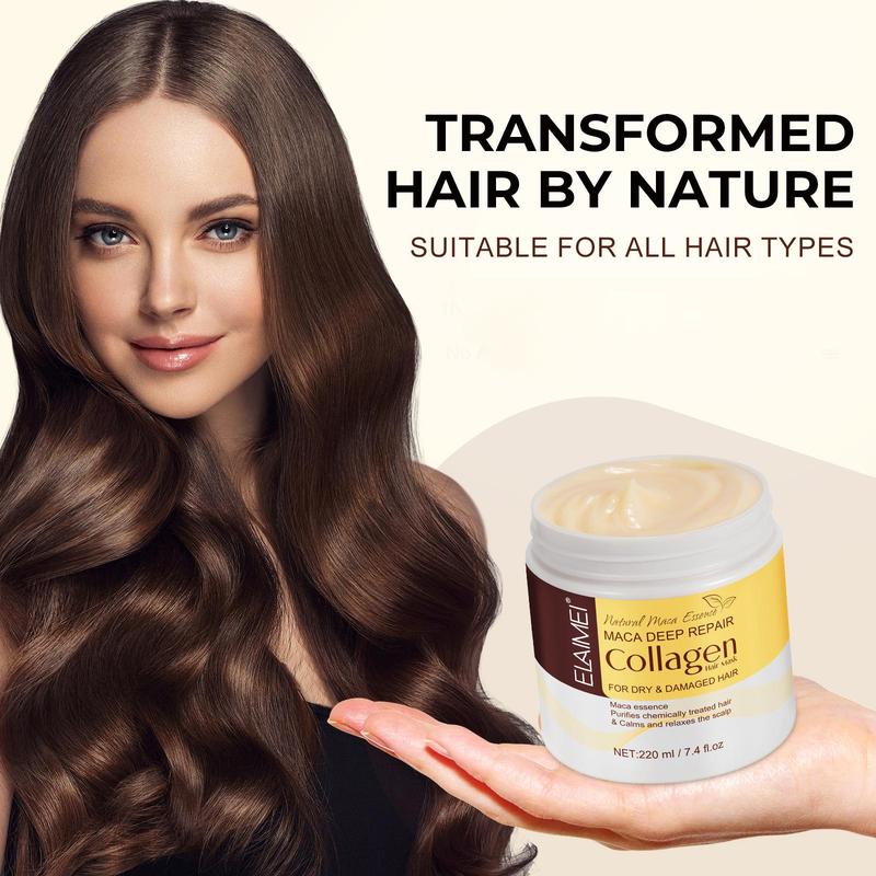 Collagen Hair Mask, Deep Moisturizing Hair Mask, Hair Care & Styling Product for Women & Men, Suitable for All Hair Types