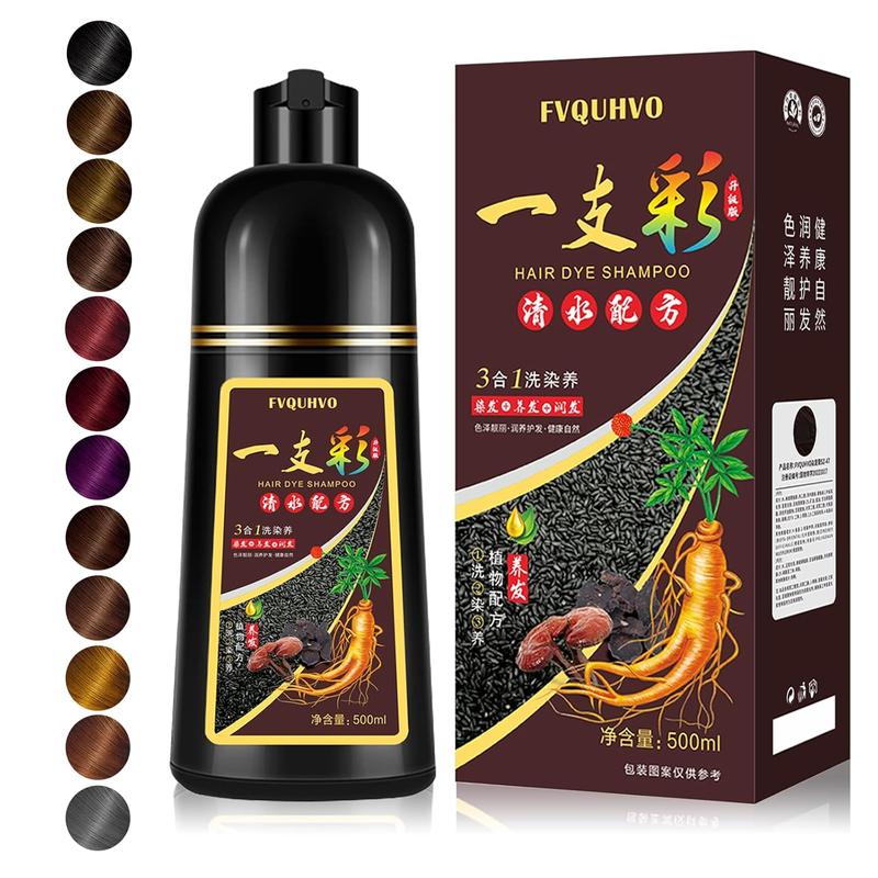 3-in-1 Red Wine Hair Dye Shampoo | Instant Gray Coverage | Long-Lasting & Safe |  Perfect for Dark Hair ‍️type haircare