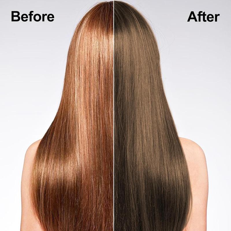 Dark Brown Hair Color Shampoo, Natural Herbal Ingredients Upgrade Hair Color Shampoo, Quick Color, all Hair Types, Semi-Permanent Hair Dye, Conditioner,99.99% White Hair Coverage(500ml) hair dye shampoo Haircare Cleanser