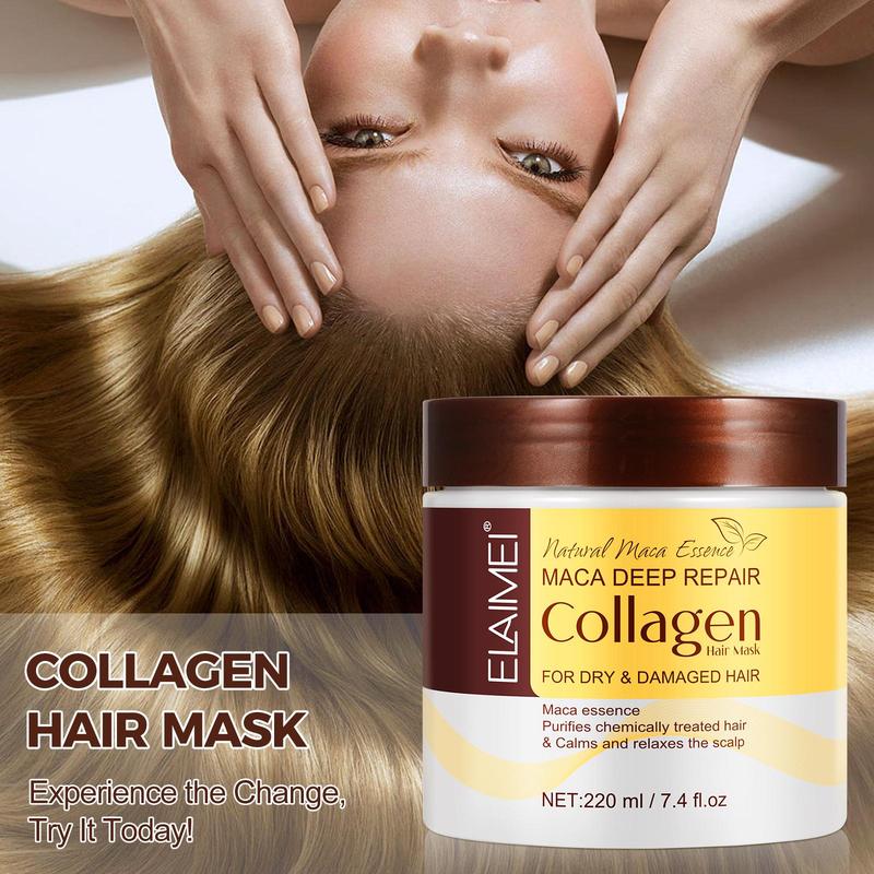 Collagen Hair Mask, Deep Moisturizing Hair Mask, Hair Care & Styling Product for Women & Men, Suitable for All Hair Types