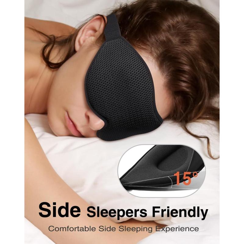 Sleep Mask for Side Sleeper, Eye Mask for Sleeping Women Men, 3D Contoured Cup No Eye Pressure  Light Blocking Sleeping Mask with Adjustable Strap Night Blindfold Flight, Travel, Nap, Black basket  gift