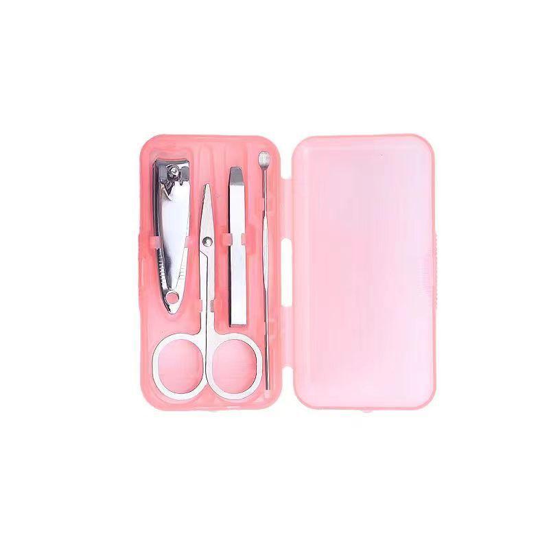 Portable Nail Clipper Set with Storage Box, 4pcs Stainless Steel Cutics Manicure Pedicure Nail Art Tool, Nail Care Tool