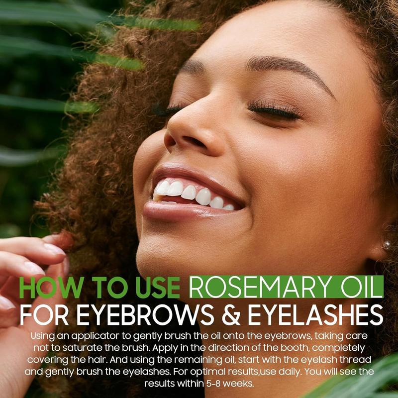 Rosemary Oil for Hair Growth - 100% Pure Natural Organic Rosemary Essential Oil for Eyebrows and Eyelashes, Nourishes the Scalp, Stimulates Hair Growth for All Hair Types