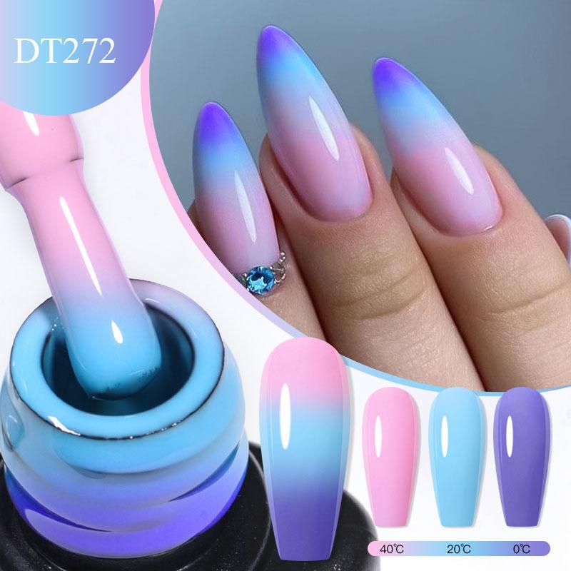 10-color Temperature Color Changing Uv Gel Nail Polish Set, 1 Set Long Lasting Shimmering Nail Art Diy for Women & Girls, Nail Art & Nail Polishes, Cosmetic Products, Nail Care Tools, Manicure Supplies