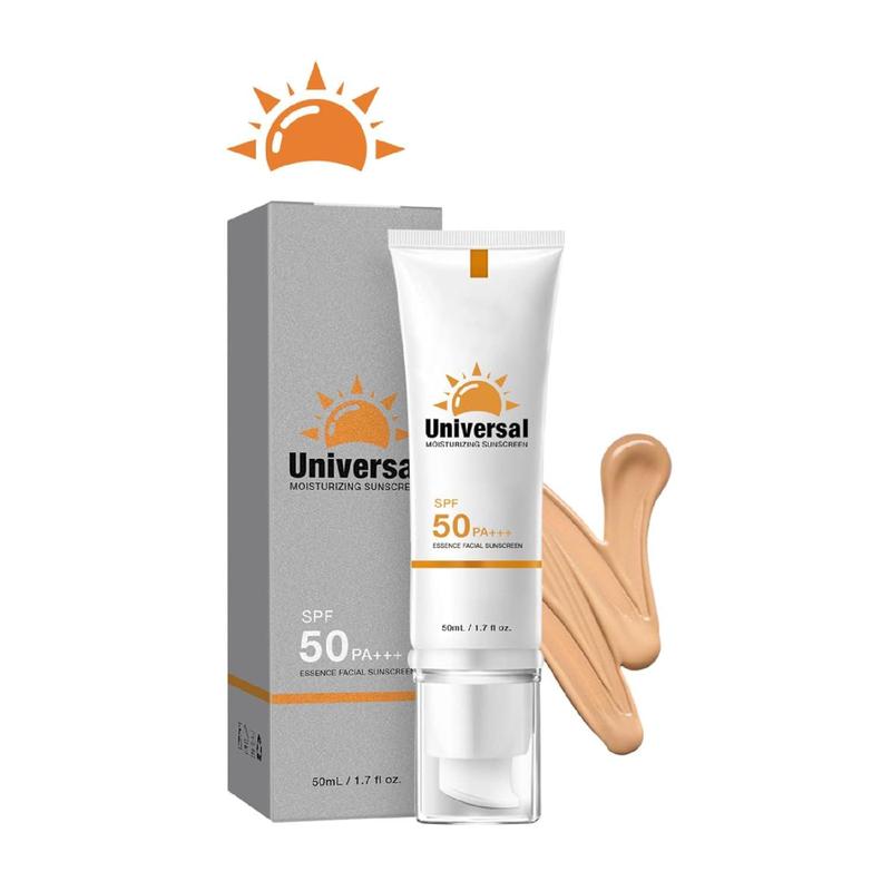 Universal Tinted Moisturizer Sun Care Cream, 2 Boxes Refreshing Sun Block Cream, Non-sticky Sun Light Protection Cream, Sun Care Product for Face