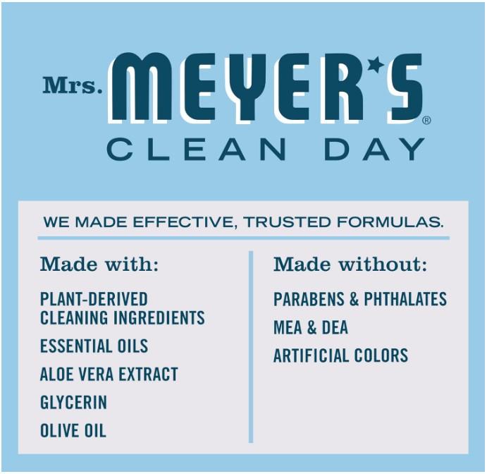 MRS. MEYER'S CLEAN DAY Liquid Hand Soap Refill, Rainwater, 33 OZ