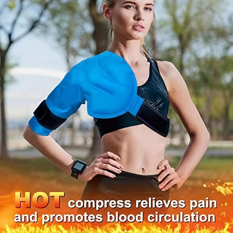 Shoulder Ice Pack Rotator Cuff Cold Therapy, Reusable Adjustable Shoulder Ice Pack Wrap, Shoulder Brace Gel Cold Pack For Tendonitis, Injuries, Recovery After Shoulder Surgery