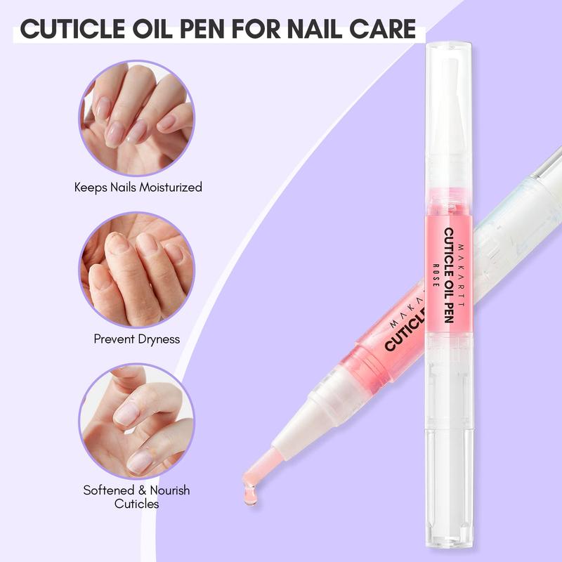 [FREE MOISTURE] Makartt 3Pcs Cuticle Organic Nail Growth Oil Pen Set for Moisturizing and Strengthening,Nail Cuticle Revitalizer Oil 5ML Nail Repair Oil Cuticle Softener Nail Moisturizer Cuticle Care Kit for Acrylic Nail Oil For Manicure w Vitamin E