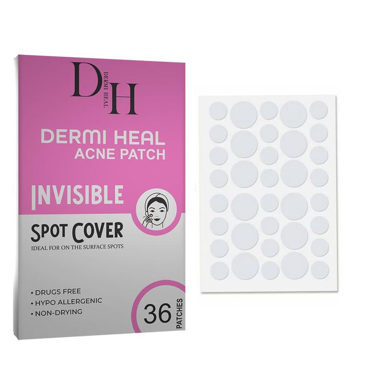 Dermi Heal Acne Patch, Hydrocolloid Acne Pimple Patch for Face, Blemish & Zit, 36 count Skincare Sensitive Skin Repair Peel Daily