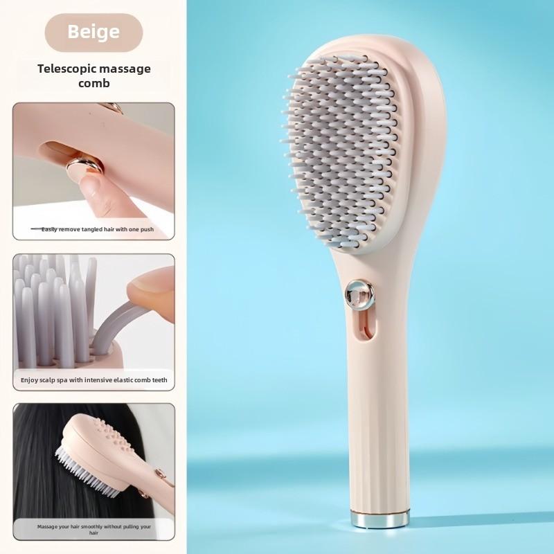 Retractable Comb, Magic Massage Comb, Scalp & Flyaway Hair Cleaning Comb, Anti-static, Hair-friendly, Scalp Volumizing, Portable for Home Use.