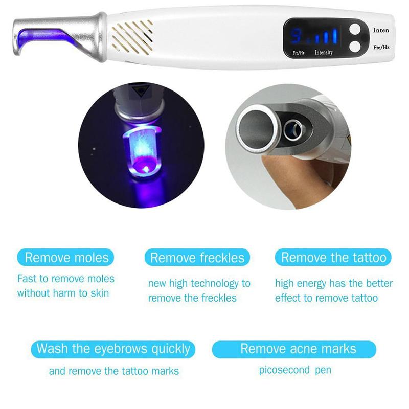 Handheld Picosecond Laser Pen Tattoo Scar Freckle Removal Machine Skin Beauty Device